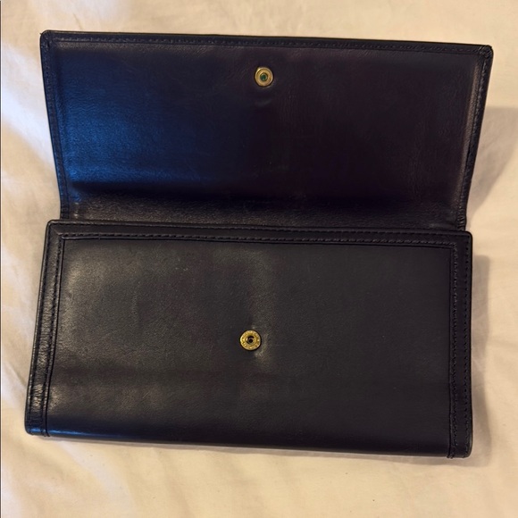 Coach Black Wallet with Gold Accent - Picture 3 of 4